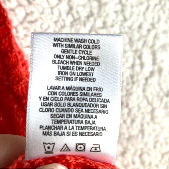 Bongo Juniors orange coral sleeveless cropped sweater tank with tassels, Sz L - Picture 10 of 16